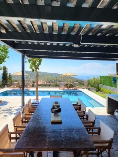 "Stergiou Luxury Apartment 2Nd Floor" Με Κοινη Πισινα Saronida 외부 사진