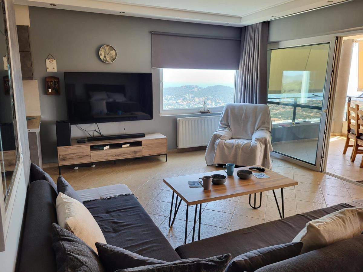 "Stergiou Luxury Apartment 2Nd Floor" Με Κοινη Πισινα Saronida 외부 사진