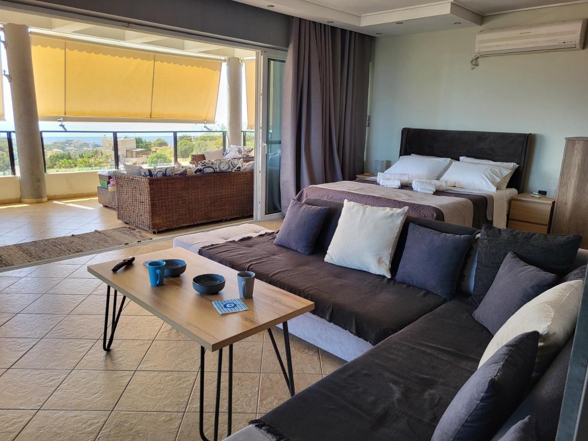 "Stergiou Luxury Apartment 2Nd Floor" Με Κοινη Πισινα Saronida 외부 사진