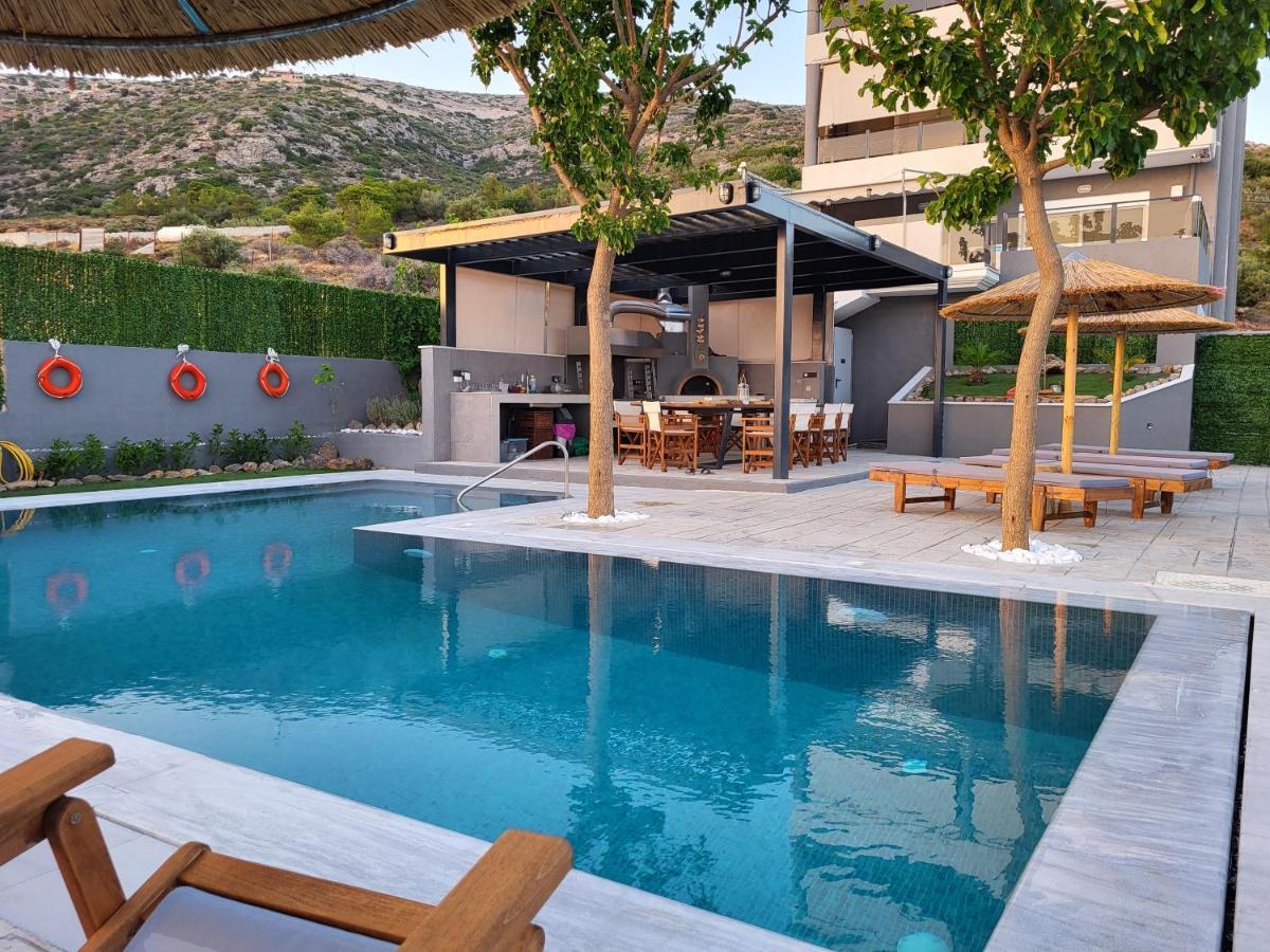 "Stergiou Luxury Apartment 2Nd Floor" Με Κοινη Πισινα Saronida 외부 사진